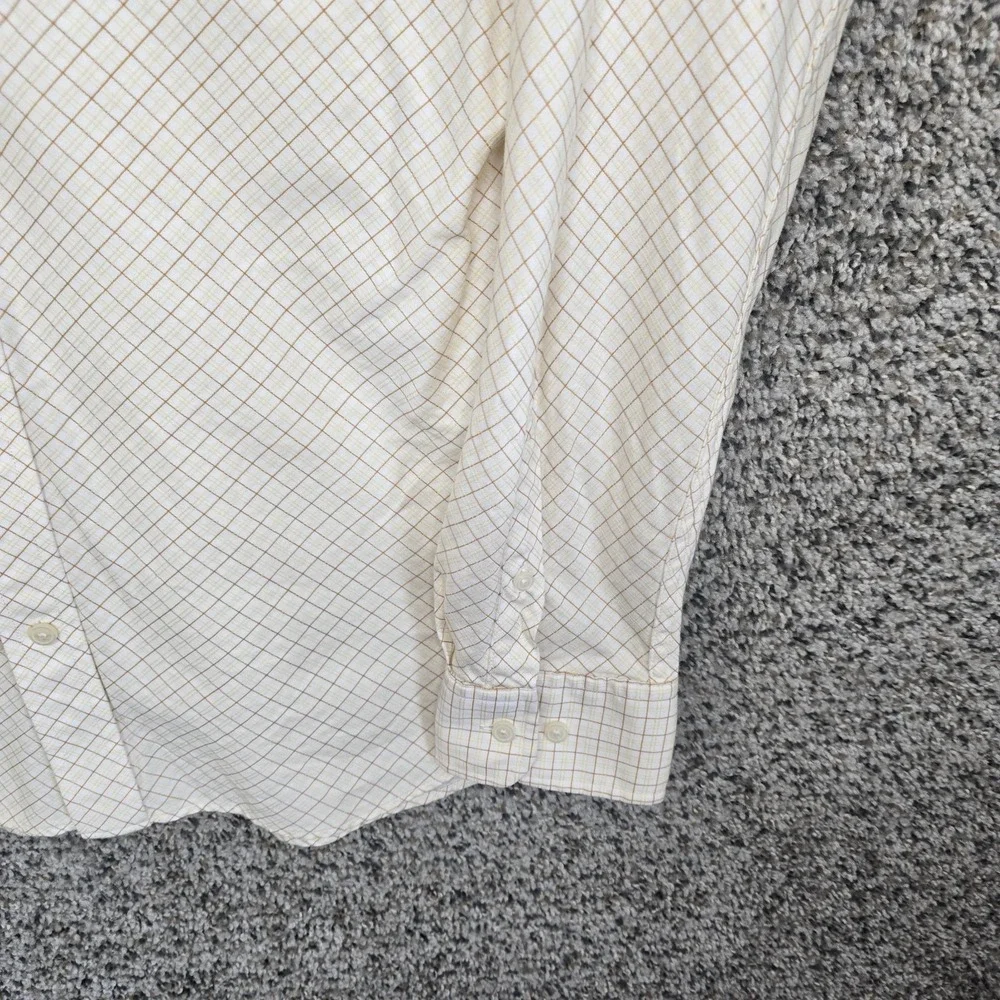 Banana Republic Shirt Mens Large 16-16.5 Button Up Slim Fit Yellow‎ Long Sleeve